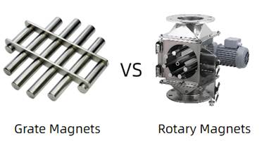 Grate Magnets VS Rotary Magnets Grate Magnets VS Rotary Magnets